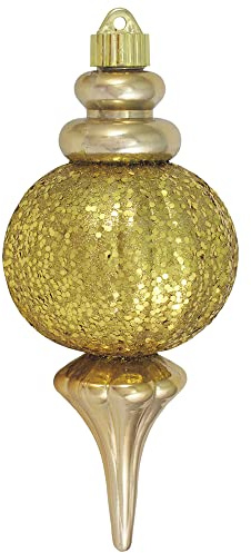 Christmas By Krebs 8 2/3 (220mm) Ornament, Commercial Grade Indoor Outdoor Moisture Resistant Shatterproof Plastic Finial Ornament