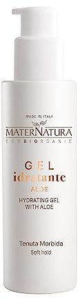 Maternatura, Gel Idratante Capelli all'Aloe Vera, Effetto Anti Crespo e Anti Umidità per lo Styling dei capelli Ricci e Mossi, Bio, Made in Italy - 100 ml