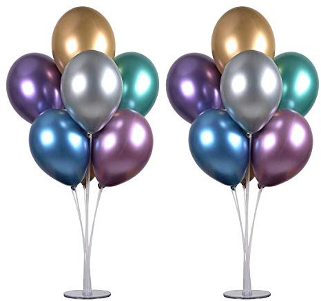 PILIN 28 Height Table Balloon Stand Kit for Birthday Party Decorations and Wedding Decorations, Happy Birthday Balloon Decorations for Party and Christmas(2 Pack)