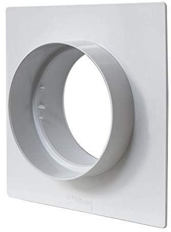 La Ventilazione PM100B Plaque de passage murale Blanc Ø 100 mm