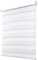 Deswell Doppelrollo Klemmfix ohne Bohren Weiß B65 x H120 cm (Stoffbreite 61cm) Rollos für Fenster ohne Bohren für Fenster mit Lichtdurchlässig & Verdunkelnd/Höhe Stufenlos Verstellbar