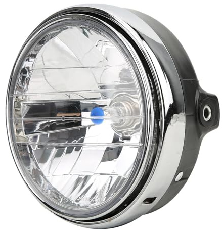 7 inch Motorcycle Headlight, Retro Headlamp Front Headlight Replacement for CB400/Hornet 250/VTEC(White glass)
