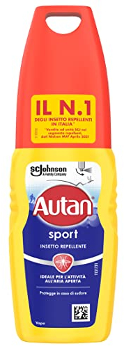Autan Sport Vapo Spray Antizanzare, Repellente Zanzare con Azione Protettiva Duratura, 8 ore di protezione, Resistente al Sudore, 1 Confezione da 100ml, Adatto per lo Sport