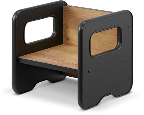 defiPad Sitzhocker für Kinder | Stylisch Wendehocker | Kindersessel ab 1 Jahr | Babystuhl Hocker Holz | Der Stuhl kann in einen Tisch verwandelt Werden | Montessori Kinderzimmer |