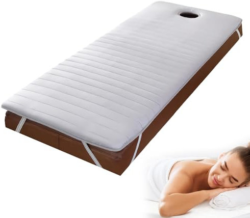 LXJDDLD Coprimaterasso per Lettino da Massaggio con Foro per Il Viso,Cuscino in Schiuma per Lettino Spa per Estetista,Imbottitura del Lettino da Massaggio,Topper Memory Foam,Grey 4cm,S 70x185cm