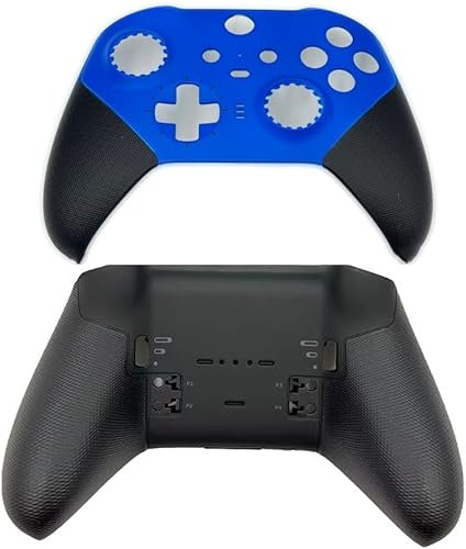 JMXLDS New Replacement Front Back Faceplate Plates Top & Bottom Panel Housing Shell Case Cover for Xbox One Elite Series 2 Wireless Controller - Blue