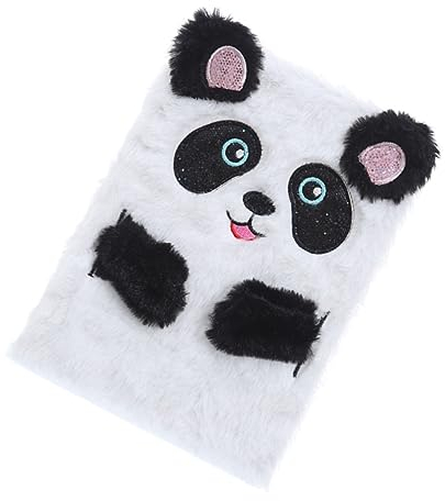 Abaodam Cartoon-Notizbuch Fuzzy-Notizbuch kreatives notizbuch Plüsch-Panda-Notizbücher Plüsch-Notizbuch schreibwaren Japanisch und Koreanisch Lieferungen Puppe Schreibblock reisen Tagebuch