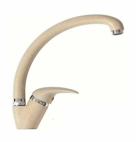 Miscelatore Fontana per Cucina – Rubinetto in Fragranite Colore Avena, Design Elegante e Resistente