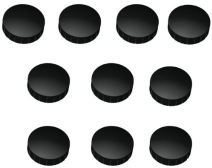 Magnete Papiertiger Ø 24mm, Haftmagnete für Whiteboard, Kühlschrankmagnet, Magnettafel, Magnetwand, Magnet Rund (Schwarz, 24mm | 30er Pack)