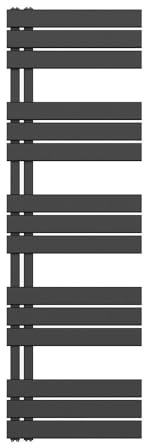 Handtuchheizkörper/Badheizkörper Paneel Anschluss linksseitig schwarz 1600x500