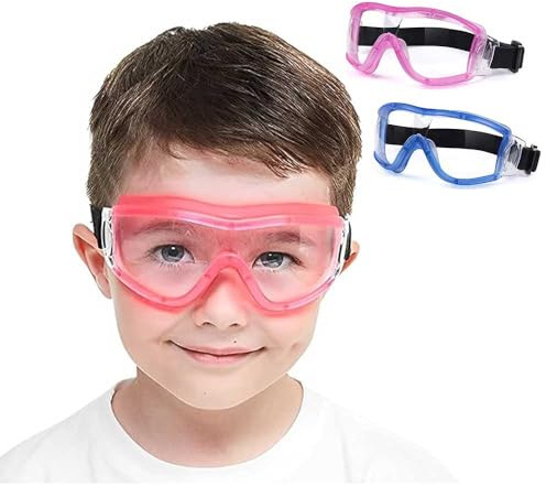 MOVNUOCA Lunettes de sécurité pour enfants, lunettes de sécurité pour tout-petits avec anti-UV, verres transparents et chiffon de nettoyage inclus
