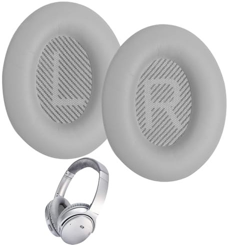 Coussinets d'oreille de Remplacement pour Bose Quiet Comfort 35 II Casque Circum-aural, Coussin Casque, Cuir Protéiné Mousse Coussin pour Bose Quiet Comfort 15 QC15 QC25 QC35 Ae2 Ae2w Ae2i