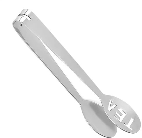 Exprimidor de bolsas de té, pinzas de té de acero inoxidable, clip de soporte para colador de té, cuchara exprimidora de bolsas de té, pinzas para infusores, material resistente, agarre ergonómico