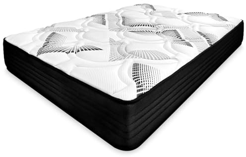 amuéblate Online - Colchón Viscoelástico Híbrido Visco Box con Núcleo de Muelles Ensacados, Confort Óptimo, Firmeza Intermedia, Antiácaros Antibacteriano e Hipoalergénico 105 x 190