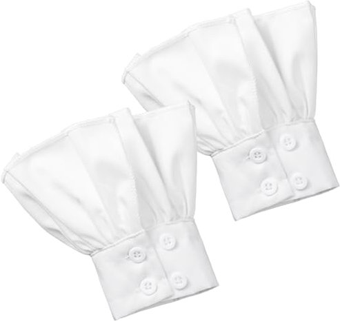 Weiße Stulpen Spitze Manschetten für Frauen Armstulpen Pulswärmer Damen Ärmel Handgelenk Plissee Gefälschte ärmel Manschette Knopf Abnehmbarer für Frauen Stulpen Handgelenk Pullover Bekleidungszubehör