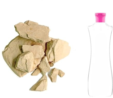 KULIA® Multani Mitti Erdpulver mit Rosenwasser, Gesichtsreiniger, indisches Schönheitsprodukt, Damenaccessoires, Fullers Earth, Schmutzentfernung, gelbes Pulver, Rosenwasser, Hautpflege