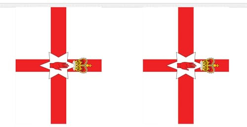Banderines gigantes de Irlanda del Norte, 32 banderas, 20 metros FlagSuperstore