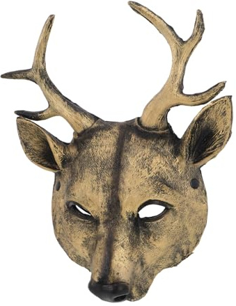 VANZACK Masque Cerf RéAliste En Pu Pour Adulte Masque De TêTe De Cerf Ajustable IdéAl Pour Halloween Cosplay FêTes Et ÉVéNements MasquéS