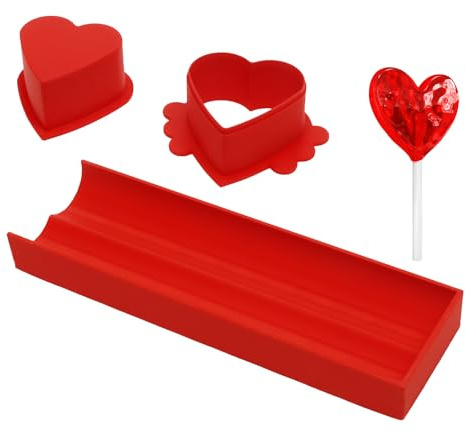 Cake Pop Mold Set with 9 Tray,Star/Heart Cake Pop Cutter Mould & Maker Kit for Perfectly Shaped Desserts,Easy Essential Baking Molds for Home Parties Wedding Birthday(Gules)