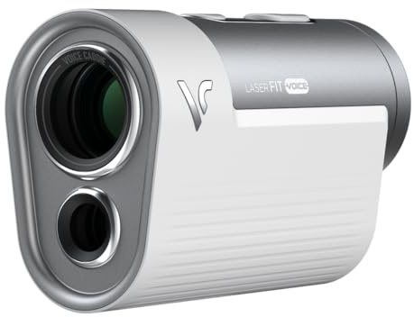Voice Caddie Laser Fit Télémètre de Golf Couleur Gris métal : Compact, précis, Slope, Fonction de Triangulation