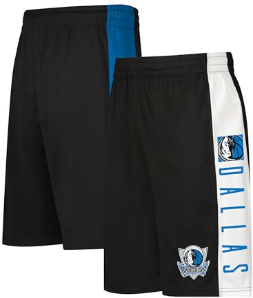 Ultra Game NBA Dallas Mavericks herr mesh basketshorts, svart, Small