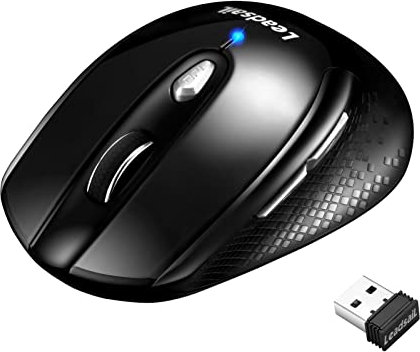 Wireless Mouse Silent Cordless Mouse Wireless Optical Computer Mouse, 6 Buttons,1600DPI with 3 Adjustable Levels for Windows 10/8/7/XP/Mac/Macbook Pro/Air/HP/Acer