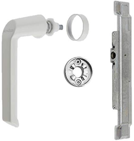 Schüco Reparaturset Getriebe Griff Rosette RAL9010 Aluminiumfenster (DIN Links) 223285