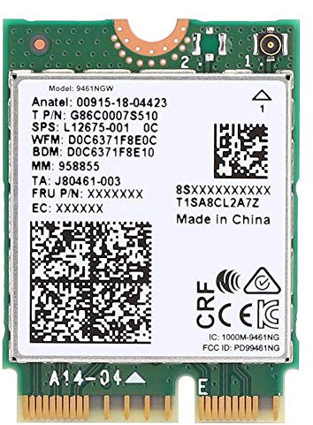 ASHATA WIFI Network Card,Wireless Network Card for 9461NGW M.2 Interface 433Mbps Support for Bluetooth 5.0,Wlan Bluetooth Card Wifi Module Support 2.4G / 5G for Laptop