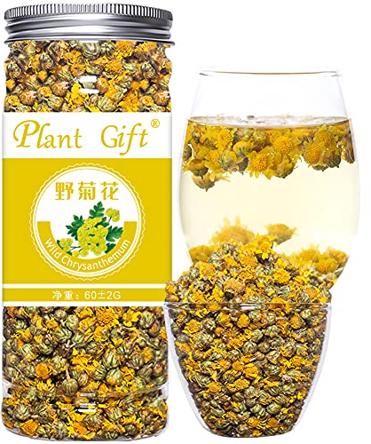 PlantGift Wild Chrysanthemum Tea 60G/2.11oz 野菊花 Fresh Chrysanthemum Bud, Chinese Herbel Tea, Flower Tea