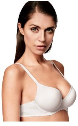 LORMAR 1 Pezzo Reggiseno Balconcino con Ferretto 1943 Plunge Scollatura Profonda Coppa C. Bianco 5C
