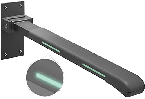 EEUK Haltegriffe klappbar für senioren stützklappgriff 70 cm wandstützgriff klappgriff Rutschfreier Haltegriff Aus Edelstahl FüR Das Badezimmer FüR Badezimmer Und Toilette(Color:Gewehrgrau)