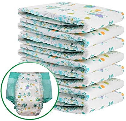 MAXSMLZT ABDL Adult Windel Lover Cute Print Patterns Elastische Taillenwindel DDLG Adult Baby Windel Hohe Absorption 6000ML Windel,Sports