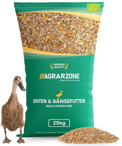 Agrarzone Bio Entenfutter Laufenten 25 kg - 100% Bio-Qualität aus Österreich - Artgerechtes Laufenten Futter mehrfach gereinigt - Futter für Enten Wildenten & Gänse