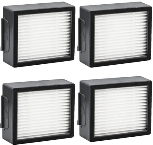 4 filtri di ricambio compatibili con iRobot Roomba e, i & j Series E5, E6, i3, i3+, i4, i4+, i5, i5+, i6, i6+, i7, i7+, i8, i8+ Plus, robot aspirapolvere