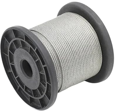 Drahtseil Edelstahl-Drahtseil, weiches Kabel, Angeln, Wäscheleine, rostfreie Hebeschnur Stahlseil (Color : Diameter 5mm, Size : 50M)