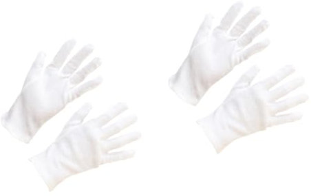Gatuida Paare Inspektionshandschuhe Für Schmuck Handschuhe Für ünzschmuck Dehnbarer Futterhandschuh Puderfreie Handschuhe Laborhandschuh Arbeit Baumwoll-handschuhe Weiß