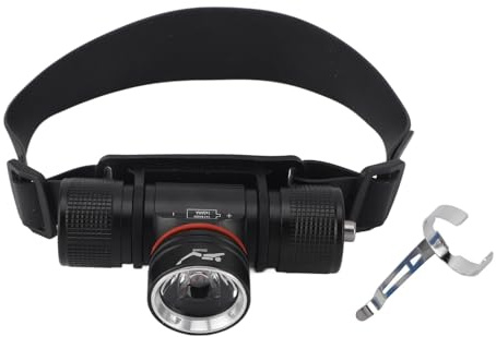 FTVOGUE Underwater Diving Headlamp, 1200LM Bright LED Flashlight, IPX68, 80M Depth, 3 Light Modes