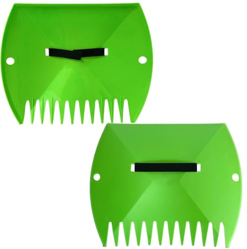 Blätter Schaufeln und Krallen – leichte Laubgreifer Klauen | Stabiler ergonomischer Griff für Blätter, Rasen, Schmutz, Müll, Aufsammelwerkzeug, Handrechen für Rasen