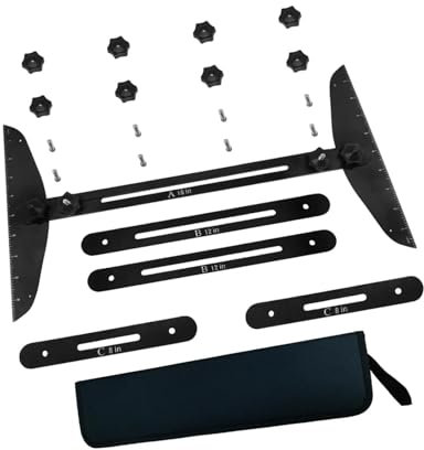 KESOTO Stair Tread Template Tool Stair Measuring Tool Jig Marking Measuring Tool for Cutting Drywall, Black