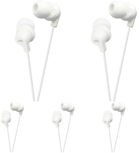 JVC, Ecouteurs Intra-Auriculaires restituant Un Son Puissant, HA-FX10-W-EF (Blanc) (Lot de 5)