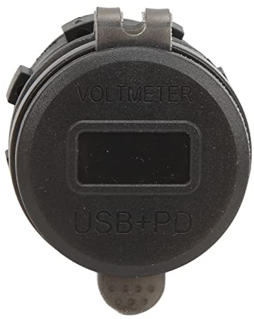 Tabón de Cargador de Automóvil con Pantalla de Voltaje, Salida de Potencia USB de Doble Puerto Cargo Rápido 3.1A para Automóviles, Camiones, Camionetas, RVs