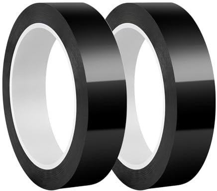 Qrity 2 Stycken Elektrisk Isolerande Tejp, 20 mm x 66 m Mylar Tejps, Självhäftande Tejp för Kabelreparation Skydd Fastsättning, Svart