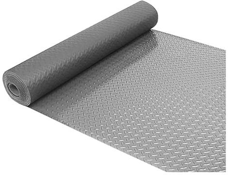 Alfombrilla para Suelo De Garaje, Rollo De PVC para Suelo De Garaje, Textura Antideslizante, Alfombrillas De Garaje para Debajo De Coches, para Gimnasios, Barcos, Remolques De Coche (Gris, 100 X 100
