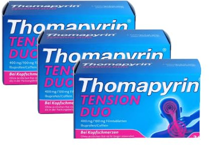 Multipack Set mit THOMAPYRIN TENSION DUO 400 mg/100 mg Filmtabletten (3x36 St)