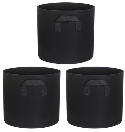 Milageto 3x Plant Grow Bags Plant Pots Reusable Growing Planter Garden Planting Bags for Balconies Tomato Vegetables Onion Potatoes, 30 Gallon 60cmx40cm