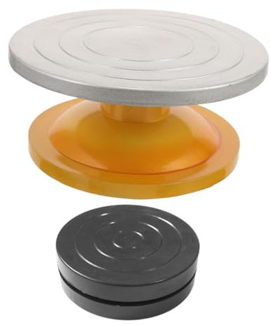 KOCKSHION 2pezzi Giradischi per Torte Plastica Piattaforma Girevole Supporto Stabile per Decorare Torte e Dessert Facile da Pulire e Mantenere