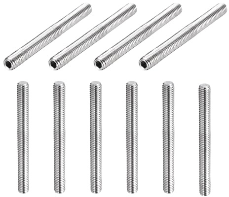 MECCANIXITY 10 Pcs M6-1 x 60mm Grub Screws, 304 Stainless Steel Cup Point Allen Head Screws Internal Hex Socket Drive for Bathroom Fixtures Repair Furniture DIY Project