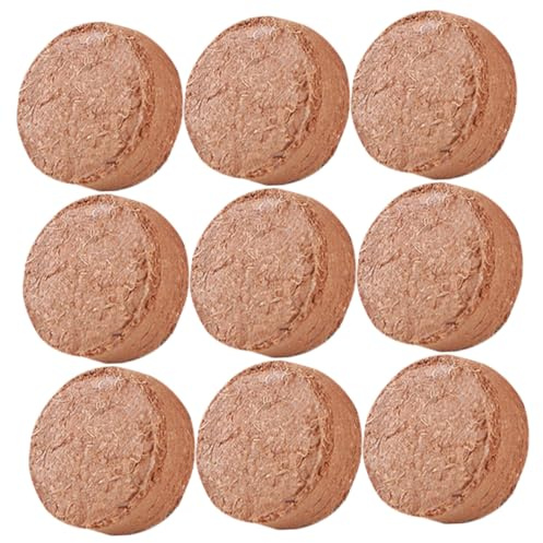 UKCOCO Blocs Nutritifs de Fibre Végétale 60 Pcs pour Pépinière et Jardinage, Format Petit, Substrat Enrichi en Nutriments, Sol Absorbant pour Semis de Fleurs et Légumes en Pot