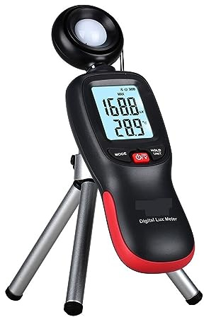 Misuratore di luce portatile, Luxmetro Digitale Misuratore Di Luce Test Ambientali Tipo Portatile Illuminometro Fotometro Rilevatore Misurazione