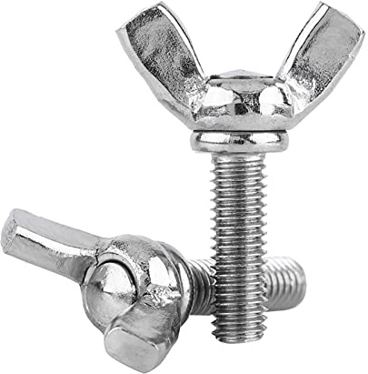 5pcs M6 DIN316 304 Sea inoxidable pulgar Butterfly Ala de mariposa Tornillos Tornillos a prueba de óxido Fácil Apriete para la industria de la pantalla automotriz del kit de (M6*16 mm)